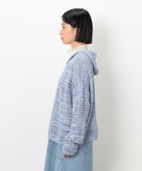 COMME CA ISM / コムサイズム カーディガン・ボレロ | ミックスデニム調　フーディーカーディガン | 詳細9