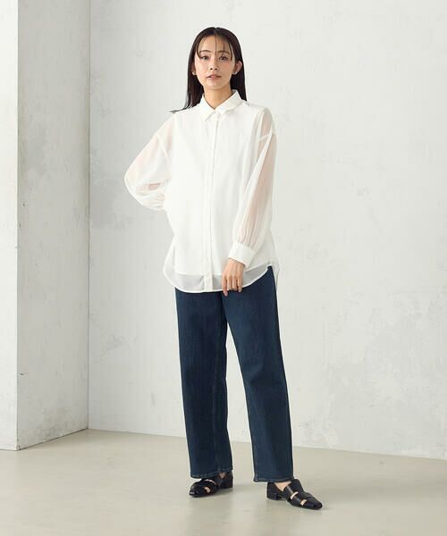 COMME CA ISM / コムサイズム シャツ・ブラウス | シアーレイヤードシャツ | 詳細1