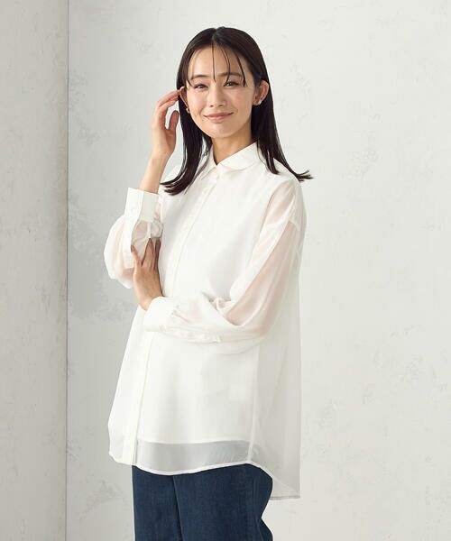 COMME CA ISM / コムサイズム シャツ・ブラウス | シアーレイヤードシャツ | 詳細2