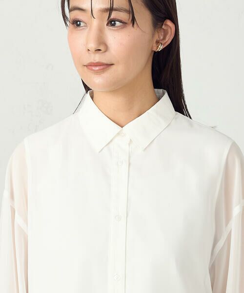 COMME CA ISM / コムサイズム シャツ・ブラウス | シアーレイヤードシャツ | 詳細6