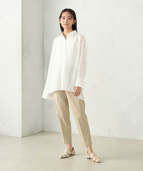 COMME CA ISM / コムサイズム シャツ・ブラウス | ポリエステルスパンブロードタック ロングシャツ | 詳細1