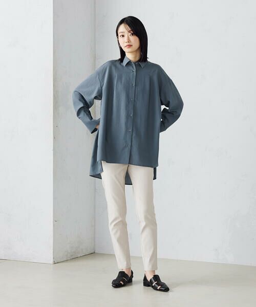 COMME CA ISM / コムサイズム シャツ・ブラウス | ポリエステルスパンブロードタック ロングシャツ | 詳細17