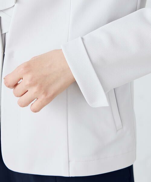 COMME CA ISM / コムサイズム ノーカラージャケット | 鹿の子ノーカラージャケット | 詳細15