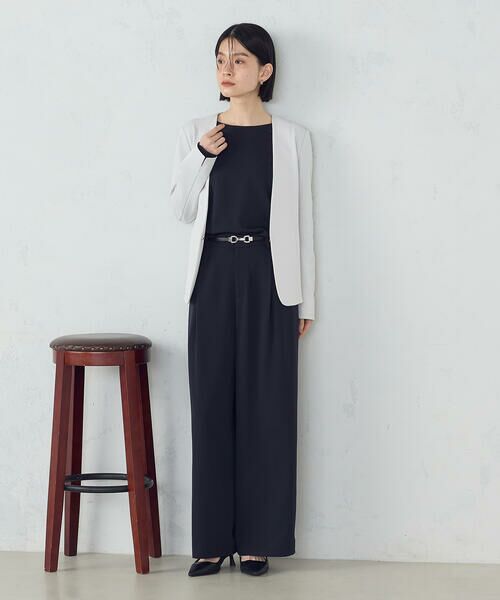 COMME CA ISM / コムサイズム ノーカラージャケット | 鹿の子ノーカラージャケット | 詳細3