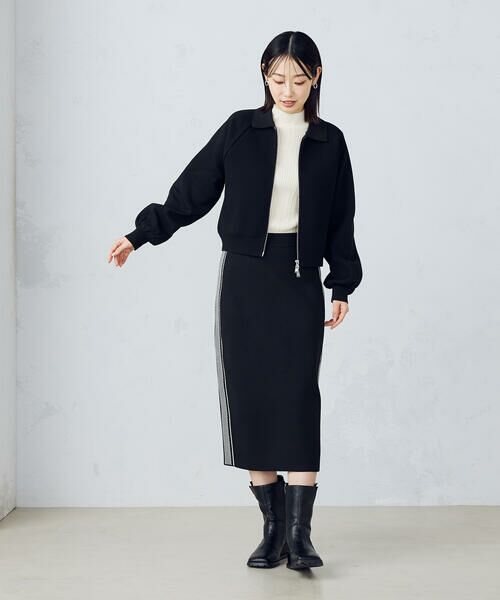 COMME CA ISM / コムサイズム ロング・マキシ丈スカート | 【セットアップ対応】ダブルフェイスシリーズサイドラインニットスカート | 詳細4