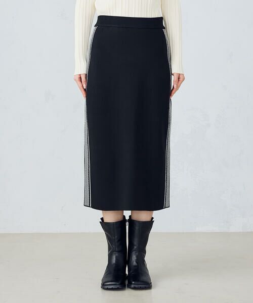 COMME CA ISM / コムサイズム ロング・マキシ丈スカート | 【セットアップ対応】ダブルフェイスシリーズサイドラインニットスカート | 詳細7
