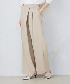 COMME CA ISM / コムサイズム その他パンツ | ポリエステルレーヨンストレッチラップ風ワイドパンツ