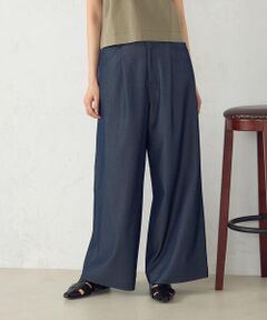 COMME CA ISM / コムサイズム その他パンツ | デニムライク　タックワイドパンツ / セットアップ対応