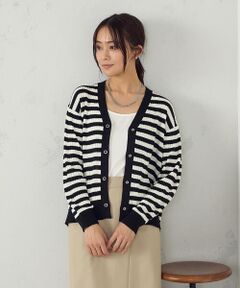COMME CA ISM / コムサイズム カーディガン・ボレロ | ボーダースナップカーディガン
