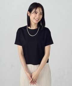 COMME CA ISM / コムサイズム カットソー | ボックスシルエット クロップド丈 Ｔシャツ