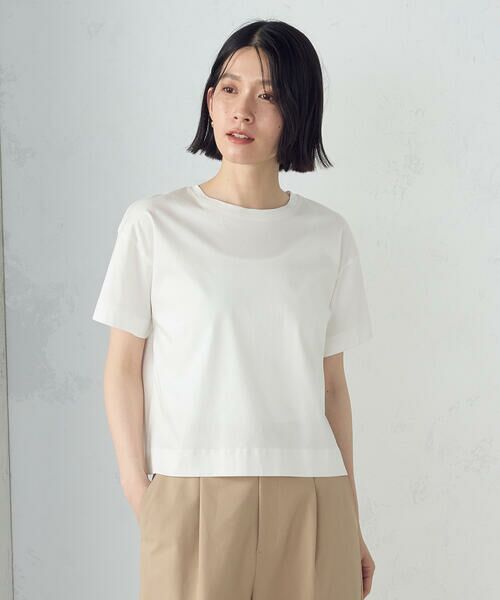 COMME CA ISM / コムサイズム カットソー | ボックスシルエット クロップド丈 Ｔシャツ | 詳細4
