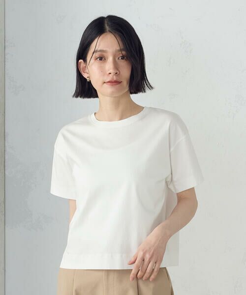 COMME CA ISM / コムサイズム カットソー | ボックスシルエット クロップド丈 Ｔシャツ | 詳細5