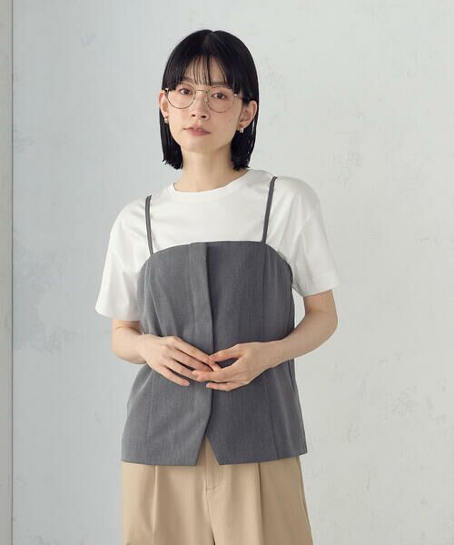 COMME CA ISM / コムサイズム カットソー | ボックスシルエット クロップド丈 Ｔシャツ | 詳細9