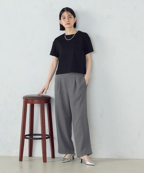 COMME CA ISM / コムサイズム カットソー | ボックスシルエット クロップド丈 Tシャツ | 詳細20