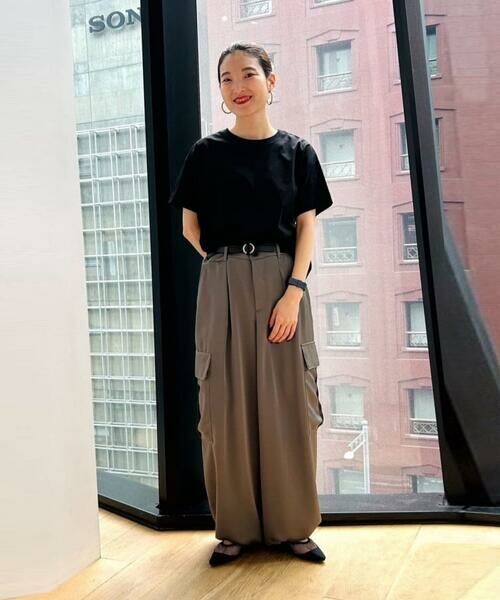 COMME CA ISM / コムサイズム カットソー | ボックスシルエット クロップド丈 Tシャツ | 詳細23