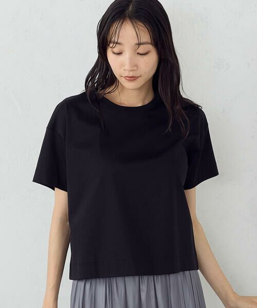 COMME CA ISM / コムサイズム カットソー | ボックスシルエット クロップド丈 Ｔシャツ | 詳細17