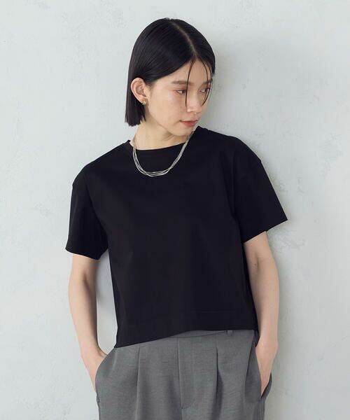 COMME CA ISM / コムサイズム カットソー | ボックスシルエット クロップド丈 Ｔシャツ | 詳細19