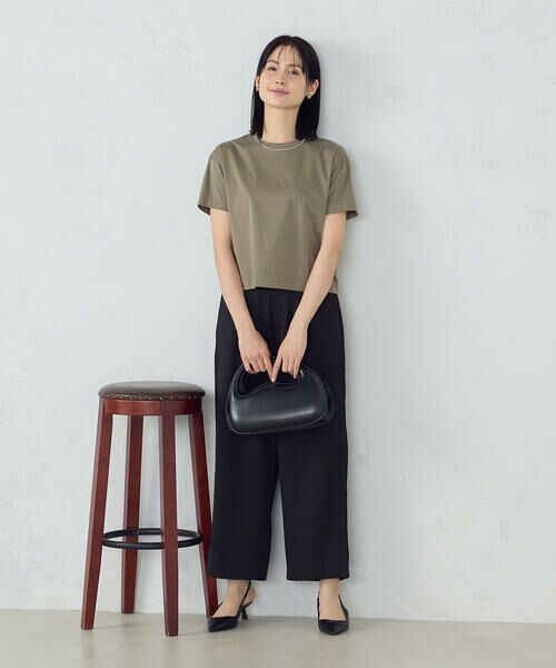 COMME CA ISM / コムサイズム カットソー | ボックスシルエット クロップド丈 Tシャツ | 詳細27