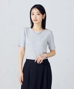 COMME CA ISM / コムサイズム カットソー | 【アンサンブル対応】クロップド丈 リブＴシャツ