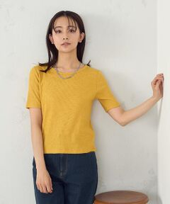 COMME CA ISM / コムサイズム カットソー | 【アンサンブル対応】クロップド丈 リブＴシャツ
