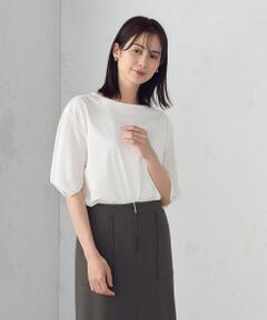 [洗える・日本製]アイアス天竺チュニックカットソー セール】 [洗える・日本製]アイアス天竺チュニックカットソー