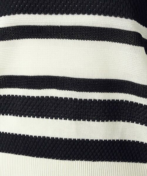 COMME CA ISM / コムサイズム ニット・セーター | ランダムボーダー５分袖ニット | 詳細3