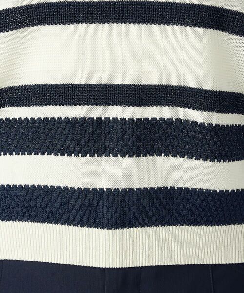 COMME CA ISM / コムサイズム ニット・セーター | ランダムボーダー５分袖ニット | 詳細15