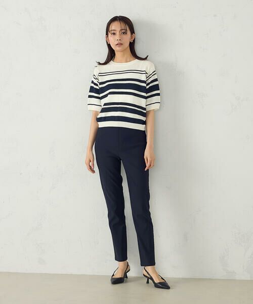 COMME CA ISM / コムサイズム ニット・セーター | ランダムボーダー５分袖ニット | 詳細6