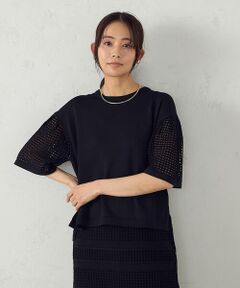 COMME CA ISM / コムサイズム ニット・セーター | スクエアメッシュ フレアスリーブニット　/　セットアップ対応