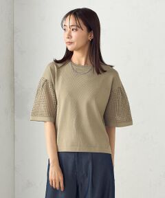 COMME CA ISM / コムサイズム ニット・セーター | スクエアメッシュ フレアスリーブニット　/　セットアップ対応