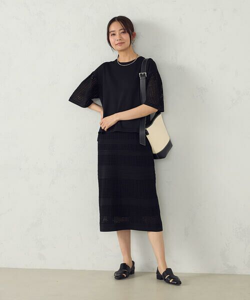 COMME CA ISM / コムサイズム ニット・セーター | スクエアメッシュ フレアスリーブニット　/　セットアップ対応 | 詳細1