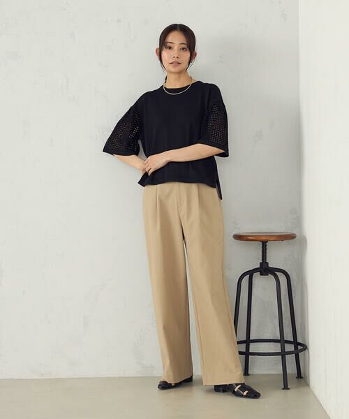 COMME CA ISM / コムサイズム ニット・セーター | スクエアメッシュ フレアスリーブニット　/　セットアップ対応 | 詳細3