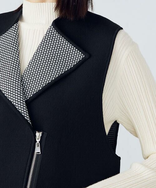 COMME CA ISM / コムサイズム カーディガン・ボレロ | 【セットアップ対応】ダブルフェイスシリーズ　ジップデザイン ニットジレ | 詳細8