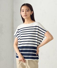 COMME CA ISM / コムサイズム ニット・セーター | 【ウォッシャブル】　前後２ＷＡＹ フレンチスリーブニットＴシャツ