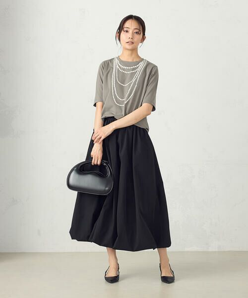 COMME CA ISM / コムサイズム カットソー | パールネックレスプリント　トロンプルイユＴシャツ | 詳細5