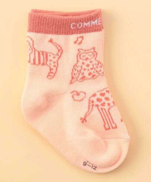 COMME CA ISM/コムサイズム 動物柄ソックス ピンク 9〜12cm COMME CA ISM/コムサイズム 動物柄ソックス ピンク 9〜12cm