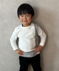 COMME CA ISM / コムサイズム ベビー・キッズグッズ | ストライプコンビデザイン 長袖Ｔシャツ(ベビーサイズ)