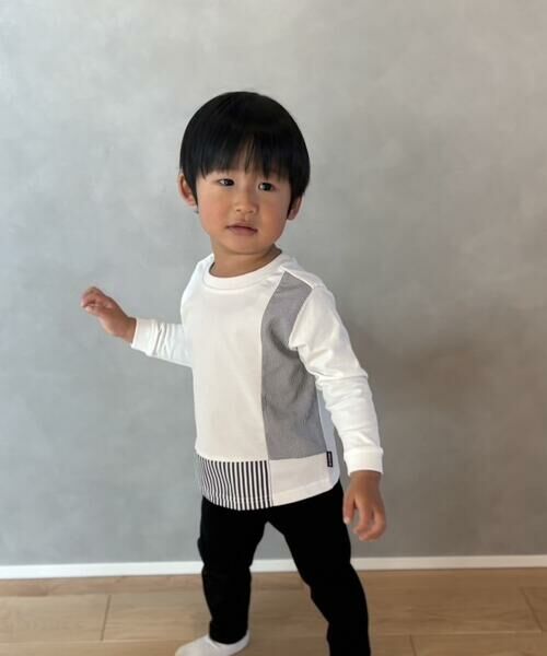 COMME CA ISM / コムサイズム ベビー・キッズグッズ | ストライプコンビデザイン 長袖Ｔシャツ(ベビーサイズ) | 詳細2