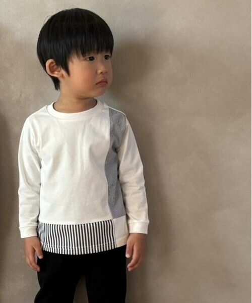 COMME CA ISM / コムサイズム ベビー・キッズグッズ | ストライプコンビデザイン 長袖Ｔシャツ(ベビーサイズ) | 詳細3