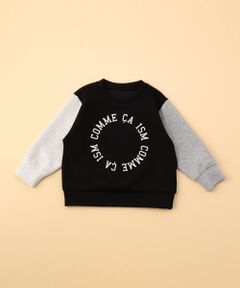 COMME CA ISM / コムサイズム ベビー・キッズグッズ | プリント×エンボス ロゴ長袖トレーナー(ベビーサイズ)