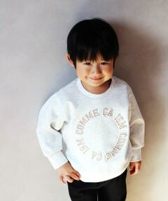 COMME CA ISM / コムサイズム ベビー・キッズグッズ | プリント×エンボス ロゴ長袖トレーナー(ベビーサイズ)