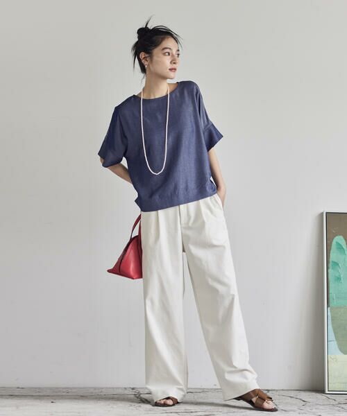 COMME CA ISM / コムサイズム チノ・ワークパンツ | 【美しいベーシックパンツ】ワイドシルエット チノパンツ | 詳細2