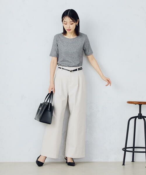 COMME CA ISM / コムサイズム チノ・ワークパンツ | 【美しいベーシックパンツ】ワイドシルエット チノパンツ | 詳細13