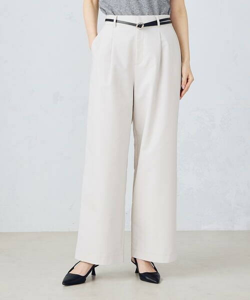 COMME CA ISM / コムサイズム チノ・ワークパンツ | 【美しいベーシックパンツ】ワイドシルエット チノパンツ | 詳細14