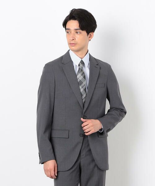 COMME CA ISM / コムサイズム セットアップ | 【セットアップ対応】マイクロドビー ストレッチジャケット(チャコール)