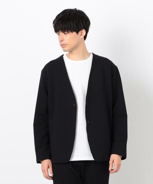 COMME CA ISM / コムサイズム ノーカラージャケット | 【セットアップ対応】綿混ダンボールニット ジャケット | 詳細4