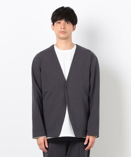 COMME CA ISM / コムサイズム ノーカラージャケット | 【セットアップ対応】綿混ダンボールニット ジャケット | 詳細11