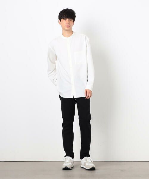 COMME CA ISM / コムサイズム シャツ・ブラウス | ウールライク バンドカラー シャツ | 詳細1