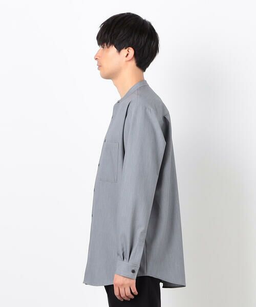 COMME CA ISM / コムサイズム シャツ・ブラウス | ウールライク バンドカラー シャツ | 詳細10