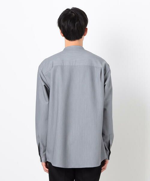 COMME CA ISM / コムサイズム シャツ・ブラウス | ウールライク バンドカラー シャツ | 詳細11
